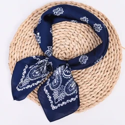Nuova sciarpa Paisley bicolore piccola frutta anacardi seta satinata 70 Sciarpa all'ingrosso piccole sciarpe