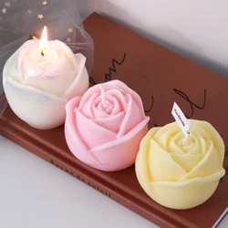 Söýgüliler güni gül silikon şem galyp DIY gülleri hoşboý şem sabyn senet sowgady, rezin buz şokolad tort bişirmek galyplary