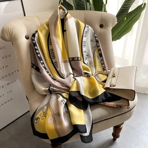 180*90Cm Cao Cấp Thương Hiệu Nữ Mùa Hè Khăn Lụa Khăn Choàng Nữ Bọc Mềm Nữ Châu Âu Thiết Kế Bãi Biển Bandanna Foulard Nhét pareo