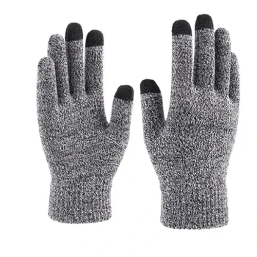 Guanti invernali da uomo in maglia caldi guanti touch screen antiscivolo con dita intere per ciclismo, corsa, guida, escursionismo, campeggio, lavoro