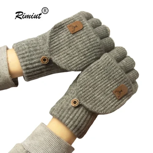 Pletene rokavice brez prstov Winter Thicken Tople rokavice z zaslonom na dotik za moške Ženske rokavice Tople študentske rokavice s polprstom