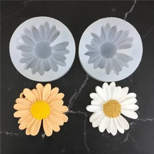DIY Candle Silicone Mould Daisy Chamomile Candle Wax Mold Handmade Soap Candle Mold Fondant Chocolate Cake Dekorasyon Tool