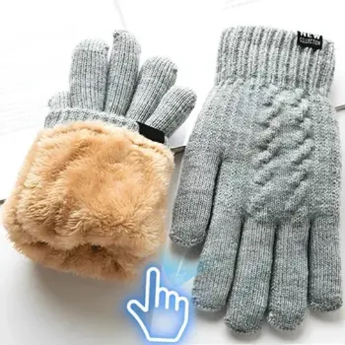 Gizonezkoen hatz osoko eskularru beroak Neguko ukipen-pantaila Plus polar eskularruak Emakumezko artilea loditzen den puntuzko txirrindularitza gidatzeko eskularruak