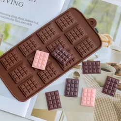 12 celler chokladform för gör-det-själv-doftljusstillverkning Dekorationsverktyg Fondant Konditori Candy Bar Silikonform Handgjorda hantverk