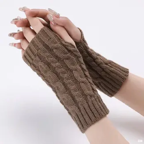 Kadınlar Uzun Parmaksız Eldiven Kış Mitten Örme Isıtıcı Kol Kol Ince Rahat Yumuşak Parmaksız Unisex Eldiven