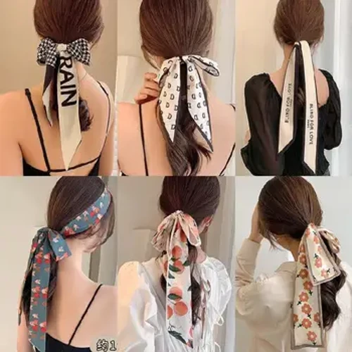Fundă Panglică din satin Benzi pentru păr femeie fete eșarfă de păr de epocă Moda Legive pentru păr lung Bentiță Coada de cal Accesorii pentru păr