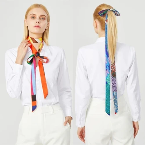 2023 Nuovo marchio di moda Sciarpa Sciarpa per capelli da donna Cintura femminile Design Skinny Bag Sciarpe per donna Sciarpa di seta Cravatta Nastri per borsa