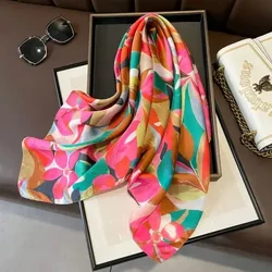 Fasce per capelli di design da 70 cm Sciarpe quadrate Stampa di moda Sciarpa di seta in raso per le donne Fazzoletto da collo Avvolge il polso Lady Scialle a nastro Foulard