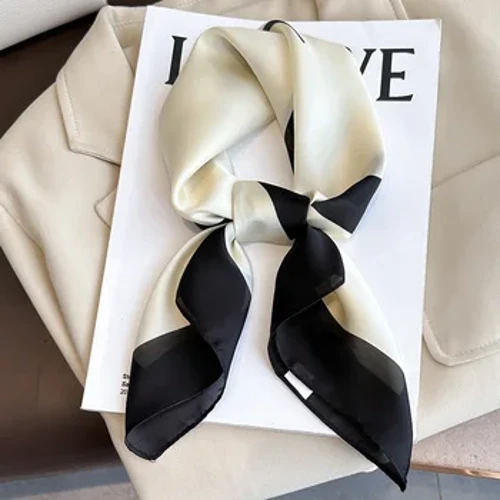 2024 Satin Neckerchief Sgarff Sgwâr Sidan Moethus Benyw ar gyfer Merched Ffasiwn Bandiau Gwallt Lady Ribbon Headband Affeithwyr Bandana
