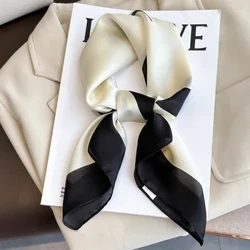 2024 Fazzoletto da collo in raso Sciarpa quadrata di seta di lusso femminile per le donne Fasce per capelli moda donna Fascia per capelli Accessori Bandana
