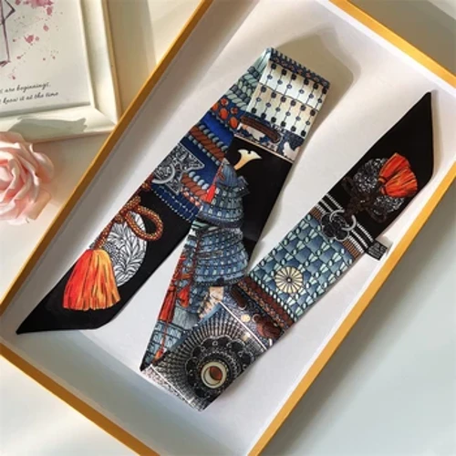 2022 Silk Scarf Slim Nywele Vifuasi Vifuasi vya Mifuko ya Mitindo Mikoba ya Utepe wa Wanawake wa Farasi Chapisha Kitambaa cha Kichwa cha Mkanda wa Wanawake Waanguka Mpya 60SKU