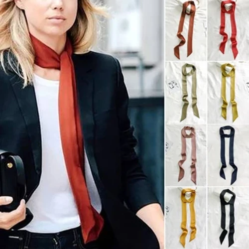 Satinezko zetazko zapi estua lepoko zapi trinkoa zetazko zapi mehea Buru lepoko ile-banda poltsa zinta buruko zintak DIY