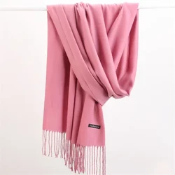 Moda kolore trinkoa 2023 Emakumeen zapia Neguko Hijabs Borla Borla Luzeak Dama Xalak Cashmere Pashmina bezalako Hijabs Bufandak Wraps