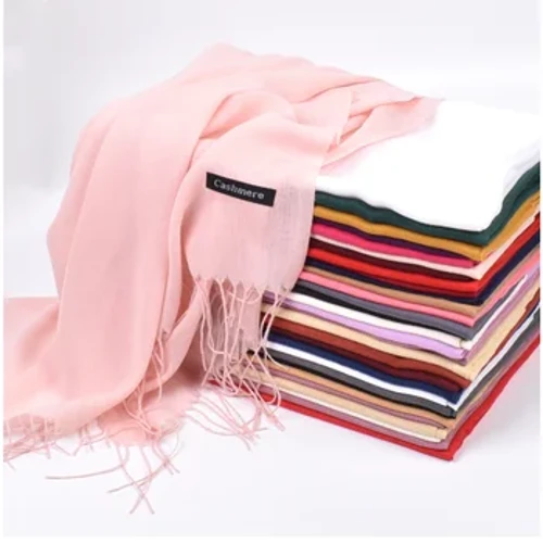 Mote Cashmere Hijab skjerf for kvinner Vinter solide sjal og omslag Høst Pashmina skjerf Hodeskjerf for kvinner for kvinner 2022