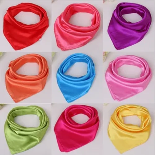 WZCX 60*60cm bufanda de seda de colores sólidos moda Primavera otoño nuevas bufandas cuadradas simples para damas bufanda femenina