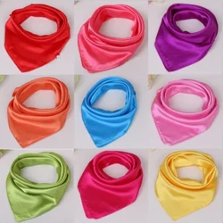 WZCX 60*60cm Women Solid Color Silk Scarf Spring Autumn Fashion Bagong Simple Square Scarf Para sa Babae Pambabae Scarf