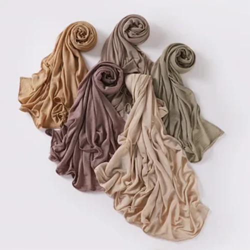 Novo cachecol feminino para meninas estudantes outono inverno cor sólida enrugamento cachecóis retro macio elástico dobra xale feminino envoltório xales