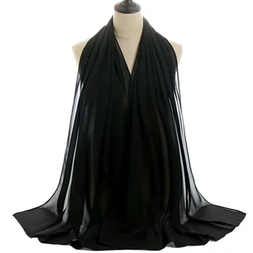 Femmes plaine bulle en mousseline de soie Hijab écharpe imprimé couleur unie châle bandeau musulman Hijabs Turban foulards en mousseline de soie Bandana 83 couleurs