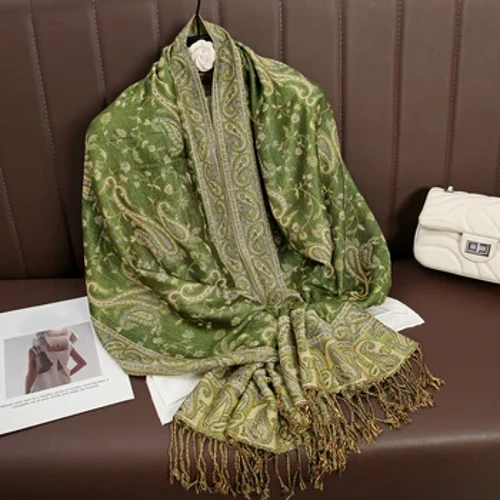 Luksusmærke Autumn Cashmere Pashmina Shawl Lady Wrap Warm Vinter tørklæder Design Print Kvinde Foulard Bomuld Stoles tørklæde 2023