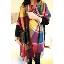 Imitarea zăpezii de iarnă Imitația eșarfei de cașmir de toamnă și iarnă moda groasă de eșarfă sălbatică caldă