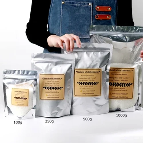 100 do 1000g naturalny biały wosk pszczeli DIY ręcznie robiona świeca wosk do produkcji surowca bezwonne cząsteczki wosku pszczoły wosk dostarcza torba opakowanie