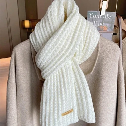 Thiết Kế Mới Khăn Dệt Kim Dày Cho Nữ Thời Trang Mùa Đông Ấm Áp Cashmere Khăn Neckercheif Nữ Phong Cách Hàn Quốc Cổ Bandana