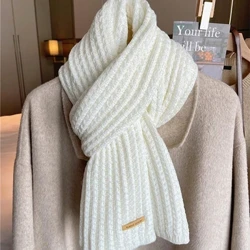 Novo design cachecol de malha grossa para mulheres moda inverno quente cachecóis de caxemira neckercheif senhora estilo coreano gravata de pescoço bandana