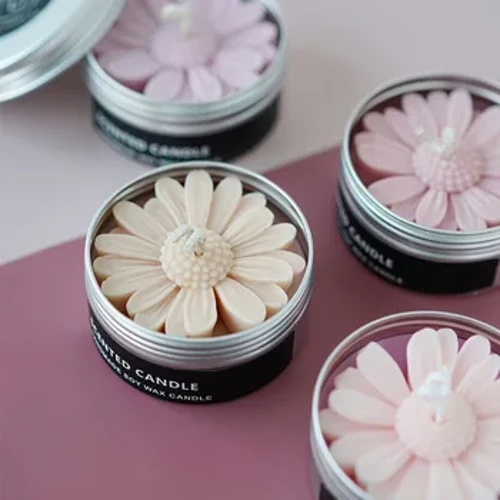 DIY Cannwyll Silicôn Wyddgrug Daisy Camri Candle Cwyr Wyddgrug Sebon Cannwyll Llwydni Cannwyll Fondant Teclyn Addurno Cacen Siocled