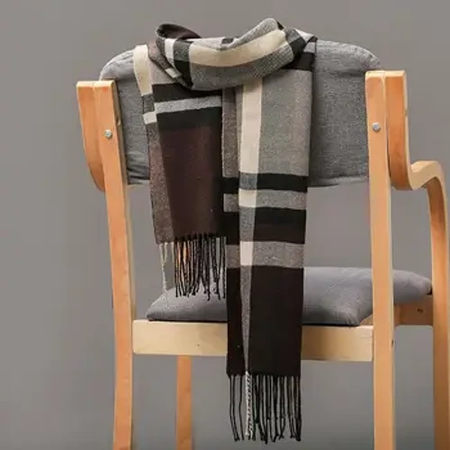 Lenço masculino estilo britânico listrado longo cachecol de lã de caxemira franjas borlas cachecol xale adultos longo cachecol outono inverno quente cachecol