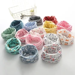 Khăn Choàng Trẻ Em Cotton Hàn Quốc LIC In Hình Hoạt Hình Kẻ Sọc Vòng Khăn Choàng Cổ Bé Gái Mùa Đông Ấm Áp Snud Cho Một Bé Trai Cachecol Trẻ Snood