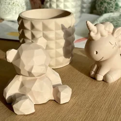 3D-stereokarhu silikonimuotti tee-se-itse Eläimen muotoinen kynttilämuotti kipsisaippuakynttilänvalmistustarvikkeet käsintehdyt suklaakakun koristeet