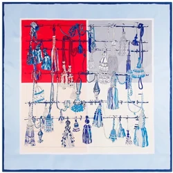 I-130cm Idizayini Yemfashini Yesikhafu Se-Twill Kasilika Entsha I-Plaid I-Bandana Horse Chain Ukuphrinta Isikhafu Sasebusika Isikhafu Sokunethezeka Umkhiqizo Kasilika Izikhafu Izikhafu Zabesifazane