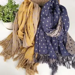 Design japonais hiver coton chaud femmes écharpe Double face Plaid épaissi chaud écharpe climatisé châle pour dame