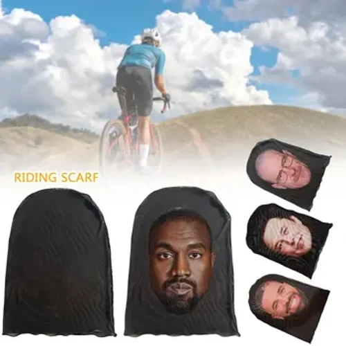 3D josturarik gabeko Aurpegi Maskara Praktikoa Ospetsuen Aurpegia Funny Dust Head Cover Eguzkitarako Krema Zaldizko Bufanda