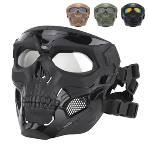 Skull Mask Bicycle Riding Windproof Full Face Skeleton Protective Mask Colored Goggle Tactical Cycling Bike Motorcycle Mask