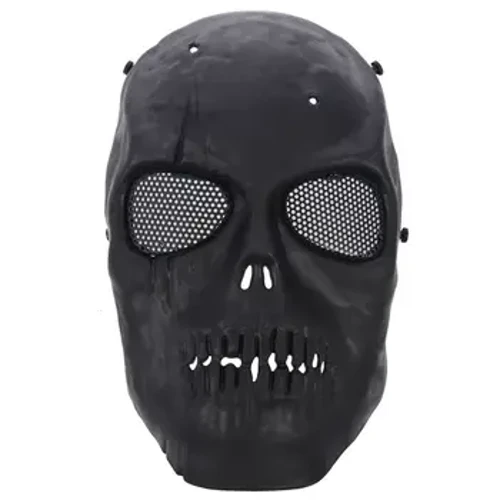 Mwgwd Airsoft Penglog Mwgwd Amddiffynnol Llawn - Du