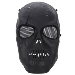 Mwgwd Airsoft Penglog Mwgwd Amddiffynnol Llawn - Du