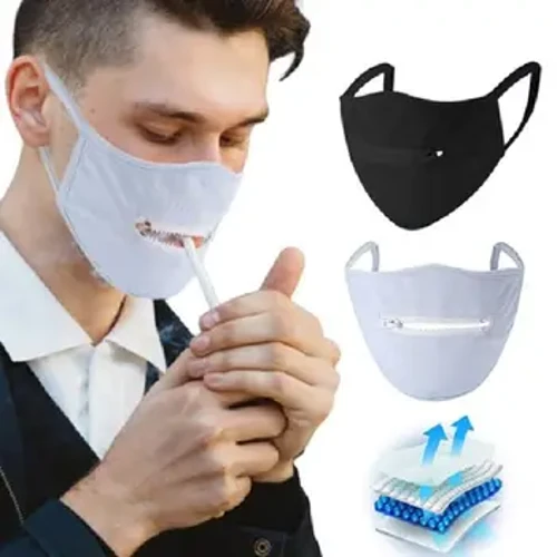 Unisex Khẩu Trang Cotton Chống Tia UV Thiết Kế Dây Kéo Chống Bụi Chống Khói Sương Mù Ngoài Trời Đi Xe Đạp Mặt Bìa In Phụ Nữ Trưởng Thành Nam khẩu Trang Khóa Kéo