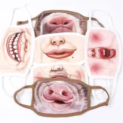 1PC Anti-Stëbs Outdoor Cycling Erwuessener Männer Fraen Koteng Witzeg Mënsch Gesiicht Zänn Mond Hallef Gesiicht Mask Warm Stëbs Mask Mond Gesiicht Mask