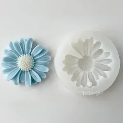 Daisy duftende stearinlys Daisy silikone stearinlysform Aromaterapi-sæbeform til stearinlysfremstillingssæt DIY-blomst Håndlavet stearinlysform