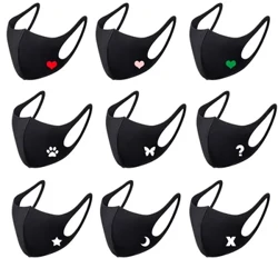 Người lớn Khẩu trang Mặt nạ trái tim đen Miệng Mặt nạ Mascarillas có thể giặt được Mặt nạ che mặt Mặt nạ 3D Có thể tái sử dụng Chống ô nhiễm 2024