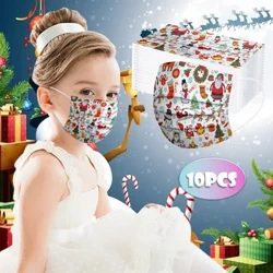 Dành cho trẻ em Mặt nạ Giáng sinh dùng một lần cho trẻ em Mặt nạ in hình dễ thương 3 lớp