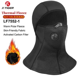 X-TIGER Winter Cycling Mask Thermal Fleece Windproof Cycling Face Mask Panatilihing Warm Balaclava Skiing Mask Headwear