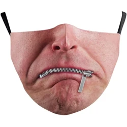 Halloween Voksne Munnmasker Morsomt trykt Bomullsblanding Ansiktsuttrykk Vaskbare mascaraer Ansiktsskjold Masque Ansiktsmasker
