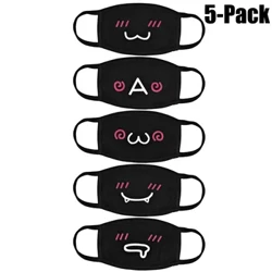 5 bucăți de bumbac antipraf gură mască de față anime desene animate Kpop urs norocos femei bărbați muffle față gură măști dropshipping