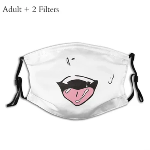 Ahegao Unisex Toz geçirmez Ağız Kapağı Maskesi Hentai Anime Manga Filtreler Ile Koruma Maskesi Erkekler Kadınlar için