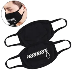 Korea naljakas näoilme Halloween Cosplay näomask must puuvillane tolmumask Kpop unisex täiskasvanutele mõeldud Kawaii näo-suu hambamask