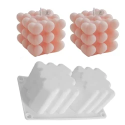 3D söýgi şem silikon galyp DIY sungat ýürek şekilli şem ýasamak üçin gips sabyny galyndy silikon galyplary, şemler üçin 3d görnüş