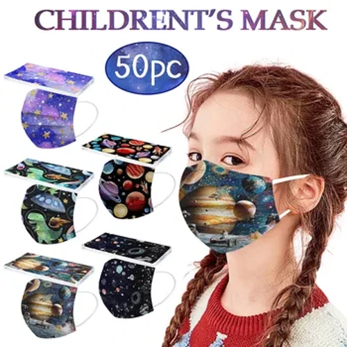 Detská maska ​​Space Jednorazová vysokokvalitná maska ​​Priemyselný háčik za ucho 50PC