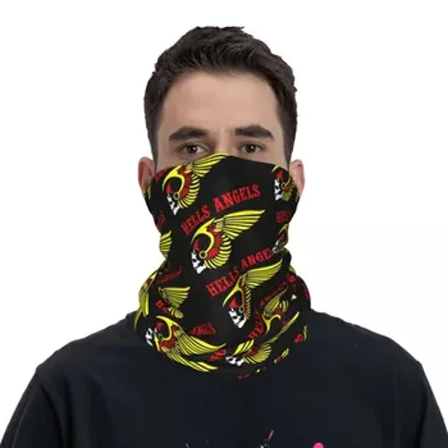 Motozikleta Logotipoa Bandana H-Hells Cool A-Angels y2k Bizikleta Maskara Dibertigarria Senderismo Kanpalekua Haize-kontrako pasamontaka Maskara taktiko transpiragarria